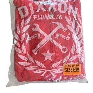 Dixon Flannel Co. Red Zip-Up Hoodie Red NWT